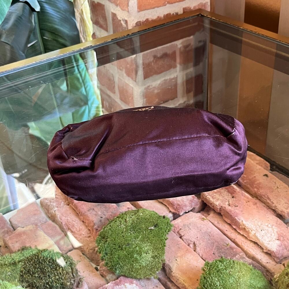 PRADA Purple Satin Pouch - Picture 4 of 11